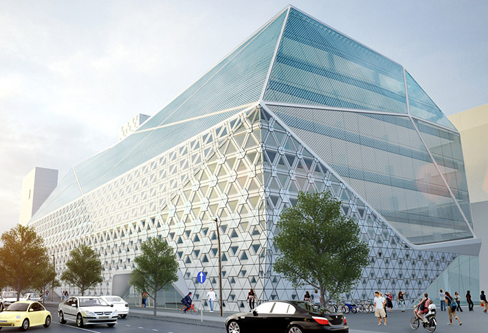 ING Headquarters by Asymptote Architecture, Ghent, Belgium