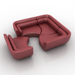 sofa puzzle 3D Model Preview #b6b44e68