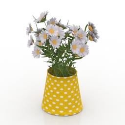 vase chamomile 3D Model Preview #70278b89