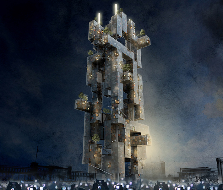 High density skyscraper, Beijing, China