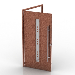 door metal glass 3D Model Preview #24a1f204