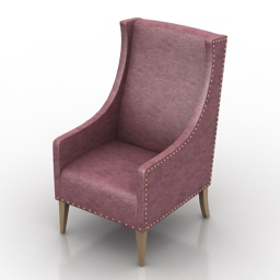 armchair laiol-high pushe 3D Model Preview #ebfa47a5