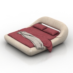 bed blanche blumi 3D Model Preview #a32eefae