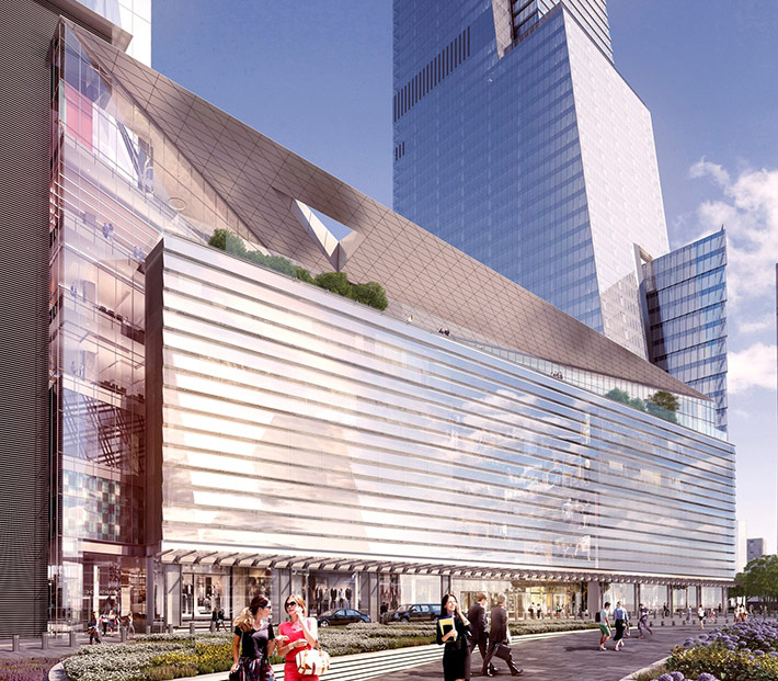 Shops and Restaurants at Hudson Yards, New York, USA