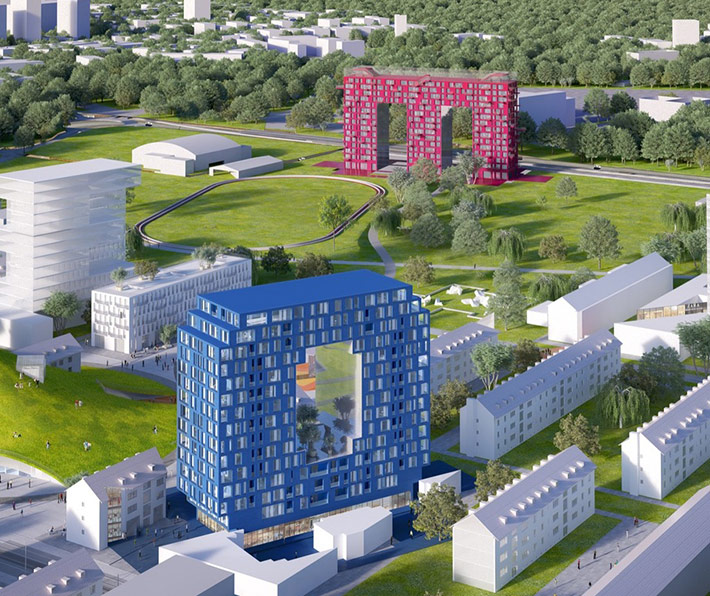 Franklin Mitte barracks by MVRDV, Mannheim, Netherlands