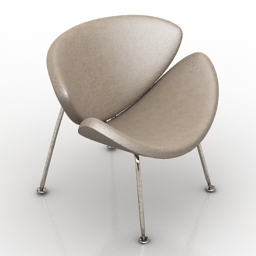 armchair orange 3D Model Preview #7d0275fe