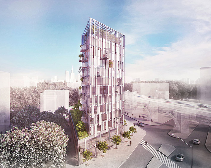 Eco Warsaw Tower by BXBstudio, Warsaw, Poland