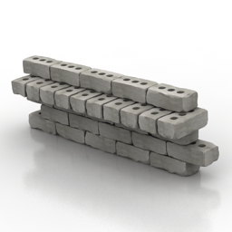 brick wall 3D Model Preview #bc601d33