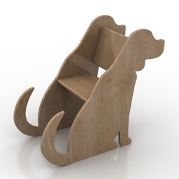 armchair dog 3D Model Preview #8078bacc