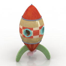 toy rocket by janod 3D Model Preview #27dbb060