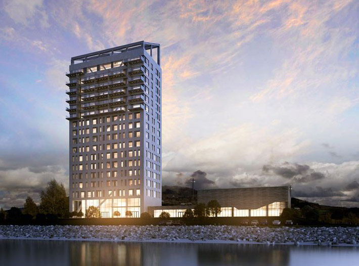 World's tallest timber tower, Brumunddal, Norway