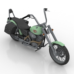 motorbike harley davidson 3D Model Preview #31600b86