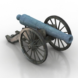 cannon civil war 3D Model Preview #3da15153