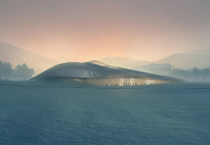 Conference Centre by MAD Architects, Yabuli, China