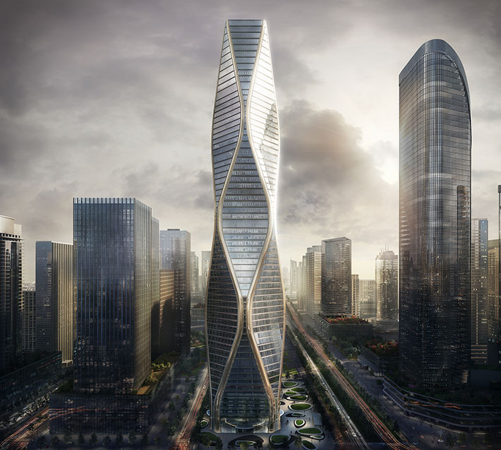 Hangzhou Wangchao Center by SOM, Hangzhou, China