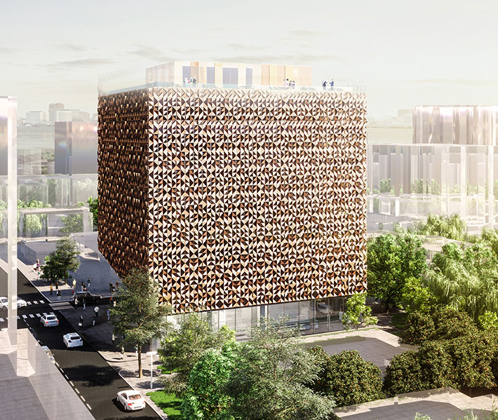 Blloku Cube multifunctional building, Tirana, Albania