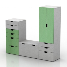 locker stuva ikea 3D Model Preview #1456a178
