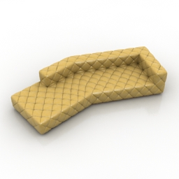 sofa capitone 3D Model Preview #dca2505a
