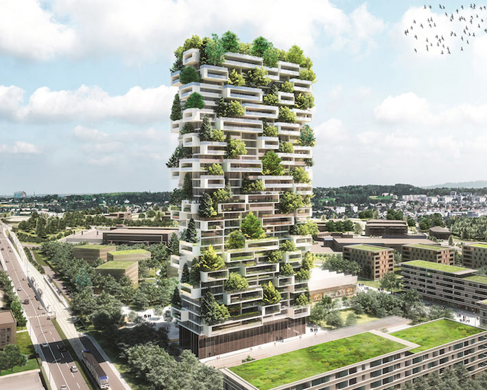 The Cedar Trees Tower, Lausanne, Switzerland