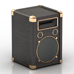 speaker audio retro 3D Model Preview #abe3900b