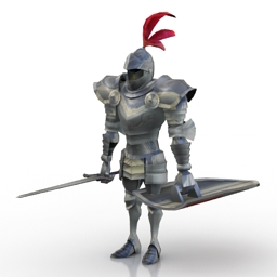 3D Knight Armour preview
