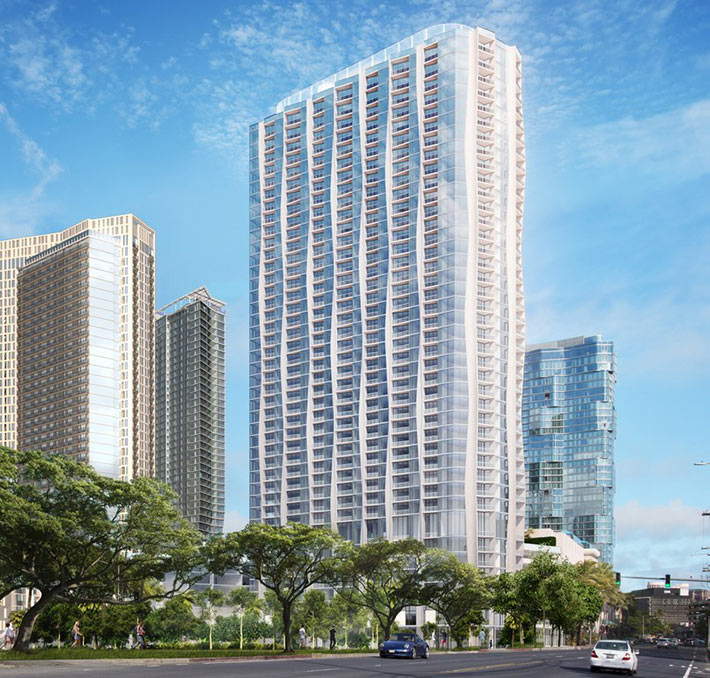 Kō‘ula tower by Studio Gang, Oahu, Hawaii