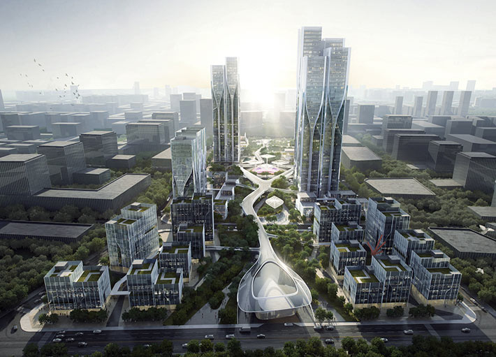 Vanke Tianfu Cloud City by Aedas, Chengdu, China