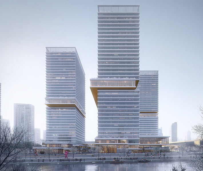 Huamu Lot 10 by KPF, Shanghai, China