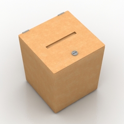 wall post box 3D Model Preview #602568fb