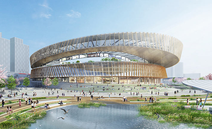 Hongkou soccer stadium by Sasaki, Shanghai, China