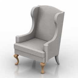 armchair wingback chair pl formdecor 3D Model Preview #76a57df2