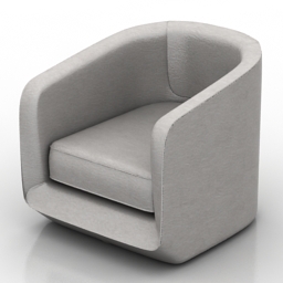 armchair u turn swivel formdecor 3D Model Preview #807aee38
