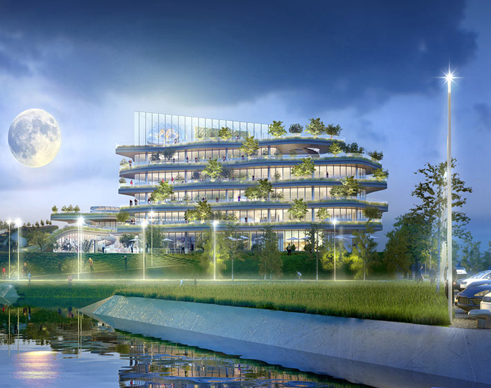 Soprema headquarters by Vincent Callebaut, Strasbourg, France