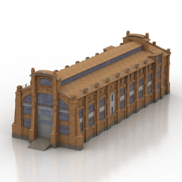 building retro electro station 3D Model Preview #0a585c89