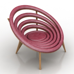 armchair poltrona orbita 3D Model Preview #dbdb7825