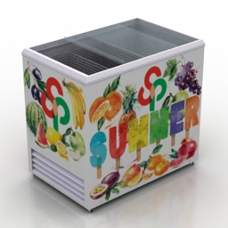 refrigerator ice cream 3D Model Preview #53564019