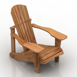 armchair adirondack 3D Model Preview #e1c4b543