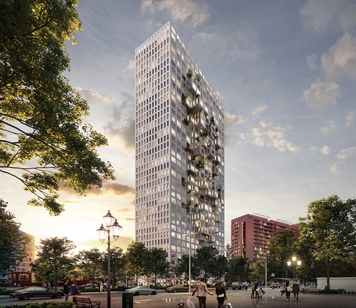 'Downtown One' skyscraper by MVRDV, Tirana, Albania