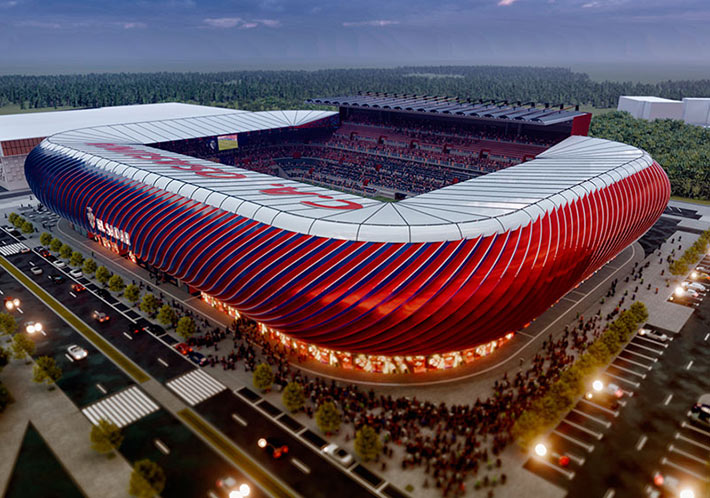 El Nuevo Sadar stadium, Pamplona, Spain