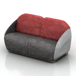 sofa nieri rossa 3D Model Preview #66afb18f