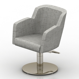 armchair office fabric 3D Model Preview #0342becc