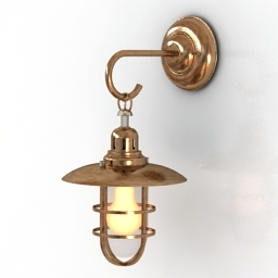 sconce nickel fisherman 3D Model Preview #df73ce60