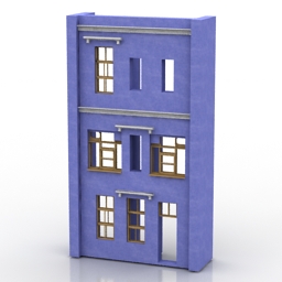 house facade 3D Model Preview #9e1ea542