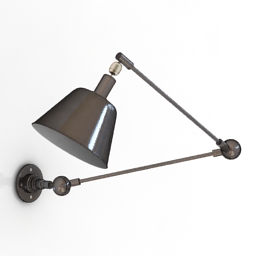 sconce triplex wall light 3D Model Preview #70607f86