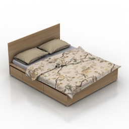 bed unit 3D Model Preview #838a768e