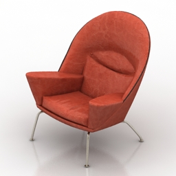 armchair carl hansen ch468 3D Model Preview #88400baf