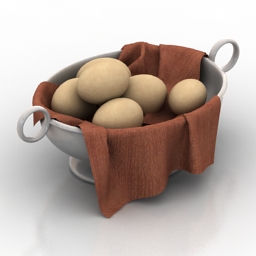 vase with eggs 3D Model Preview #e5147a20