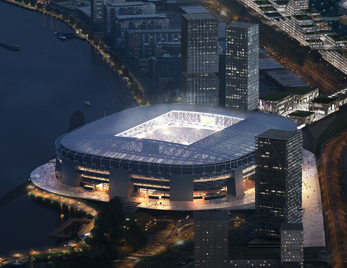 Feyenoord Stadium at the Maas, Rotterdam, the Netherlands