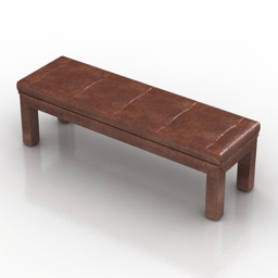 bench leather 3D Model Preview #efa413dc