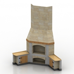 fireplace bbq 3D Model Preview #9a74a9c9